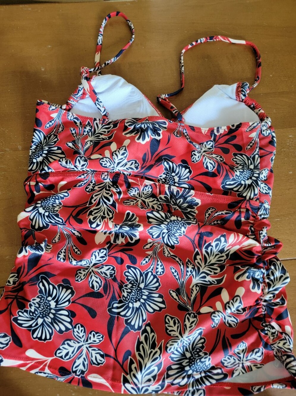 Red White And Blue Floral Tankini Top and Swim Skirt Set Size S NWT - Picture 9 of 13